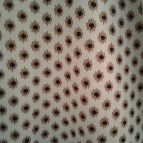 men's Express fitted yellow and brown flower patterned dress shirt large - Picture 3 of 4
